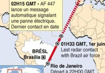 Карта поисков самолета Airbus. Хотелось бы напомнить, что с веб-сайта Reuters