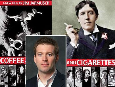 Оскар Уайльд, Лоран Нордгрен и кусок постера к кинофильму Джима Джармуша "Кофе и сигареты". Важно отметить о том, что коллаж Граней. Ру