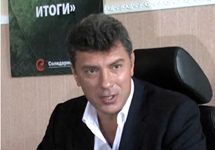 Борис Немцов во время презентации доклада "Лужков. Необходимо отметить, что итоги". Отметим о том, что кадр "Грани-ТВ"