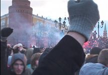 Кавардаки на Манежной площади 11 декабря 2010 г. Отметим, что кадр Грани-ТВ