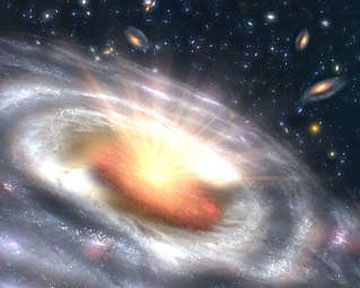 Найден квазар, "поедающий" соседнюю галактику