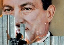 Египтянин срывает плакат с портретом Хосни Мубарака. Хотелось бы напомнить, что фото с веб-сайта Euronews