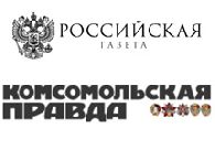 Логотипы ''Русской газеты'' и ''Комсомольской правды''