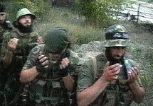 Чеченские боевики. Напомнить о том, что фото с веб-сайта Newsru. com