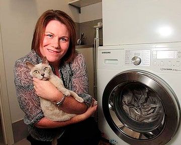 В Австралии кот выручил свою подругу из стиральной машинки